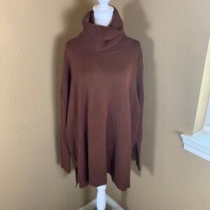 French Connection NWT Bitter Chocolate Cowl Neck Sweater XL